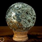 Grote natuurlijke gouden pyriet Bol/Druse- 1006.24 g, Verzamelen, Mineralen en Fossielen