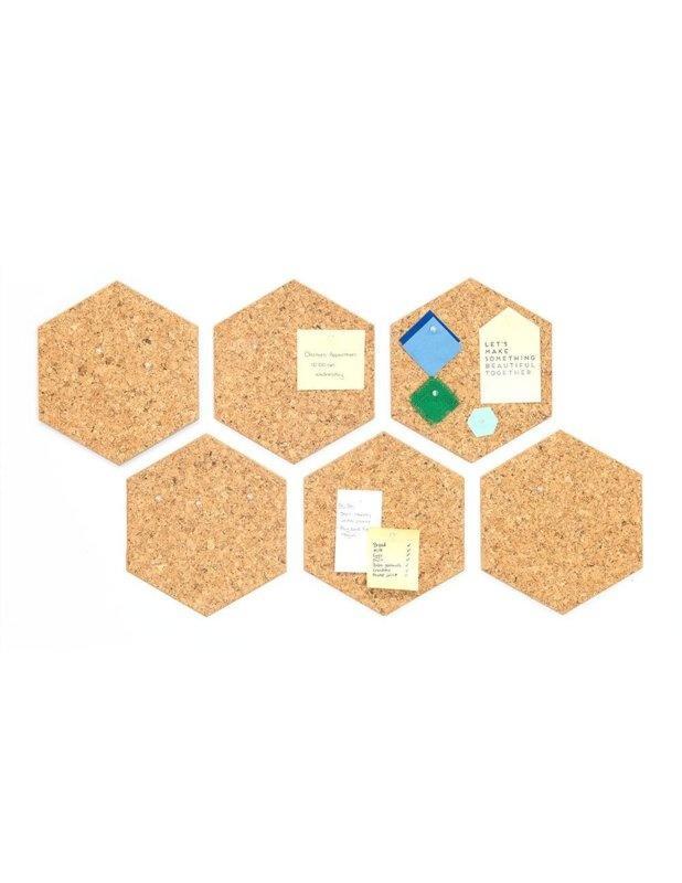 Kurk prikbord zeshoek, Huis en Inrichting, Woonaccessoires | Memoborden, Ophalen of Verzenden