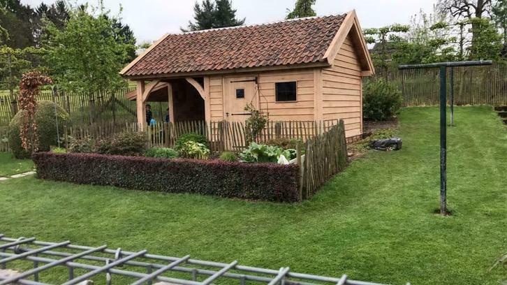 Frans Eiken Zweeds rabatdelen en potdekseldelen+, Doe-het-zelf en Verbouw, Hout en Planken, Overige typen, Nieuw, Eiken, Ophalen