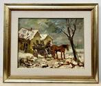 Arnaldo Spagnoli (1906-1989) - Paesaggio antico in inverno, Antiek en Kunst