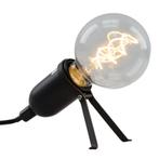 Zwarte tafellamp Gidon, metaal, Huis en Inrichting, Lampen | Tafellampen, Nieuw, Ophalen of Verzenden, Minder dan 50 cm, Basis