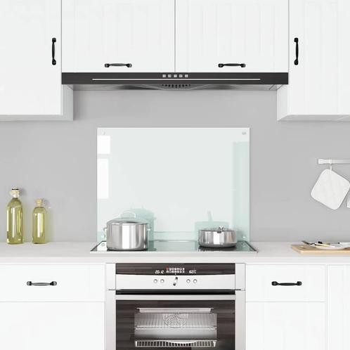 vidaXL Spatscherm keuken 80x60 cm gehard glas wit, Huis en Inrichting, Keuken | Keukenbenodigdheden, Nieuw, Verzenden