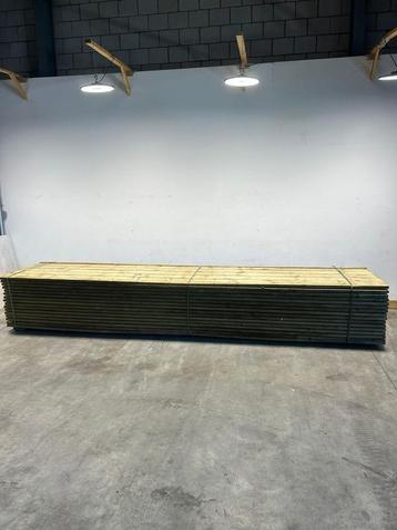 Steigerplanken geïmpregneerd 500x19,5x3 cm (€3,- per meter) beschikbaar voor biedingen