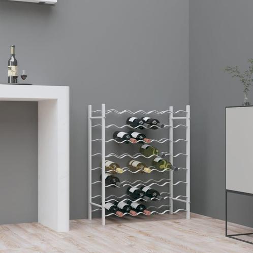 vidaXL Wijnrek voor 48 flessen metaal wit, Huis en Inrichting, Woonaccessoires | Wijnrekken, Nieuw, Verzenden