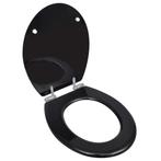 Zwarte Toiletbril Softclose - - Tweedekansje: Topdeal!, Ophalen of Verzenden, Nieuw, Chroom, Toilet