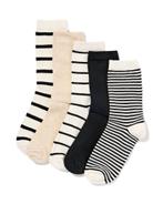 HEMA Damessokken strepen - 5 paar beige, Verzenden, Nieuw