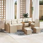 vidaXL Tuin Sofa Set 10 pcs Beige poly rattan, Verzenden, Nieuw, Rotan
