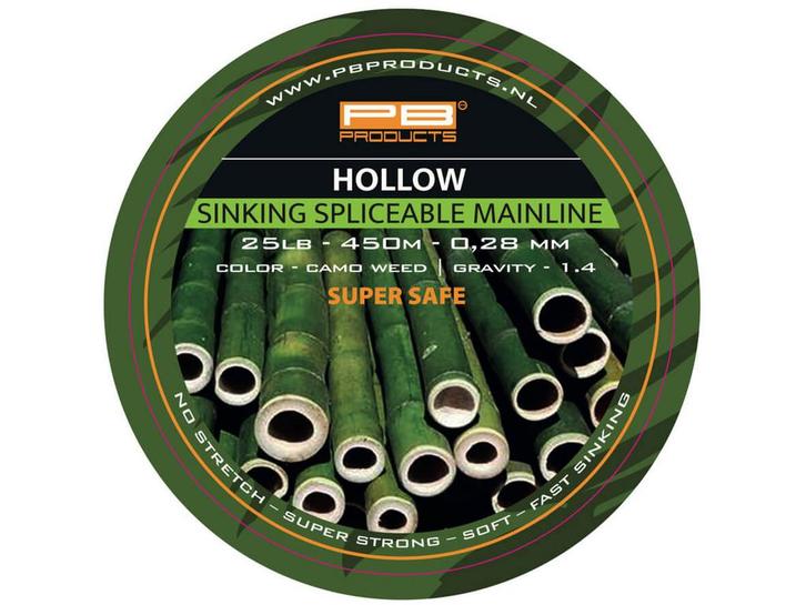 PB Products Hollow Braid 450 m. Gevlochten Lijn 0,23 mm 25, Watersport en Boten, Hengelsport | Karpervissen, Vislijn, Nieuw, Verzenden