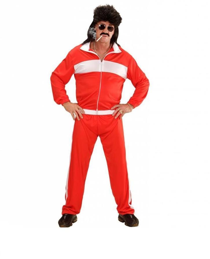 Foute rode trainingspak carnaval, Kleding | Heren, Carnavalskleding en Feestkleding, Nieuw, Ophalen of Verzenden