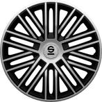 Sparco Wieldoppen Bergamo 16 Inch Abs Zilver/zwart 4 Stuks, Ophalen of Verzenden, Zo goed als nieuw