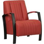 Leren fauteuil Glamour - Toledo Siegelstein (rood), Huis en Inrichting, Fauteuils, Nieuw, Ophalen of Verzenden, 50 tot 75 cm, Industrieel, Modern, Retro