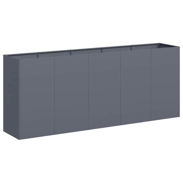 Plantenbak 200cm Antraciet - Retourdeal! 68% Korting, Tuin en Terras, Bloembakken en Plantenbakken, 60 cm of meer, 100 cm of meer