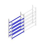 Gebruikte bandenstelling Mobilfair 2800x1800x500 mm (hxbxd), Zakelijke goederen, Kantoor en Winkelinrichting | Magazijn, Stelling en Opslag