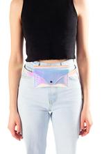 Klein Oliekleurigvelop Heuptasje Riem Slangenprint Iridescen, Sieraden, Tassen en Uiterlijk, Tassen | Damestassen, Ophalen of Verzenden