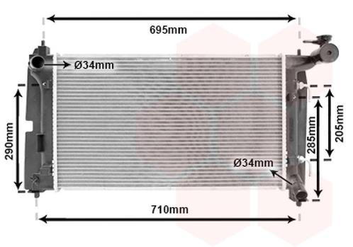 RADIATOR VOOR TOYOTA COROLLA E12 2001-2003 1640021180, Auto-onderdelen, Airco en Verwarming, Nieuw, Ophalen of Verzenden