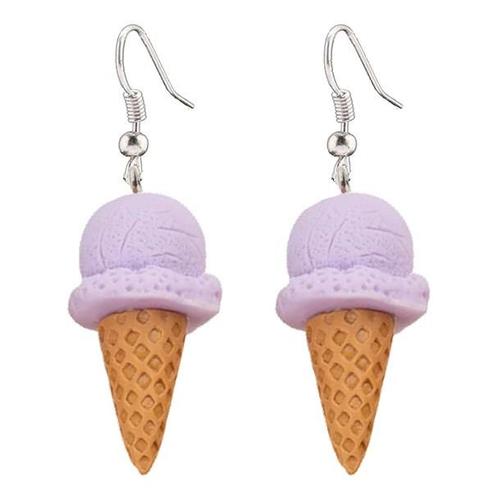 Fako Bijoux® - Oorbellen - IJsjes - Hoorntjes - Paars, Sieraden, Tassen en Uiterlijk, Oorbellen, Verzenden