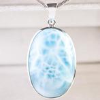 Zilveren hanger met Larimar, het aards paradijs. Mooie