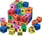 foam dobbelsteen - set van 60 - 4 cm - zacht - leren rekenen, Ophalen of Verzenden, Nieuw, Rekenen