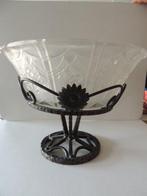Fruitmand - Prachtig Art Deco fruitmand-centrumstuk van glas
