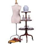 Grote 18e eeuwse Dumb Waiter met drie roterende bladen No381, Antiek en Kunst, Antiek | Meubels | Tafels, Ophalen of Verzenden