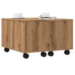 vidaXL Salontafel 60x60x38 cm bewerkt hout artisanaal, Verzenden, Nieuw, Overige houtsoorten, 50 tot 100 cm