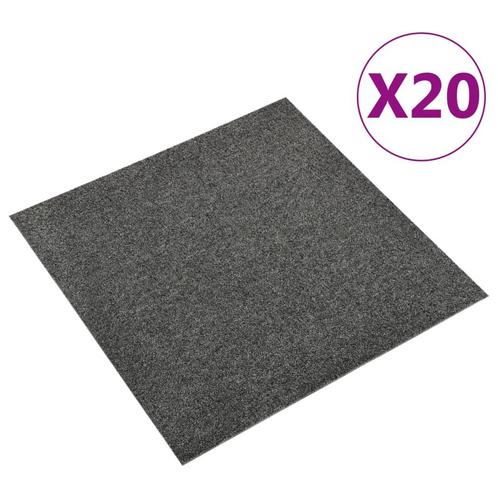 vidaXL Tapijttegels 20 st 5 m² 50x50 cm antraciet, Doe-het-zelf en Verbouw, Vloerdelen en Plavuizen, Nieuw, Verzenden
