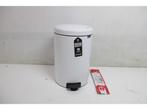 Brabantia NewIcon Prullenbak - 20 liter - Pedaal - Wit, Verzenden, Zo goed als nieuw
