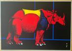 René Gruau - Poster decorativo- Il rinoceronte- serigrafia, Antiek en Kunst, Kunst | Tekeningen en Foto's