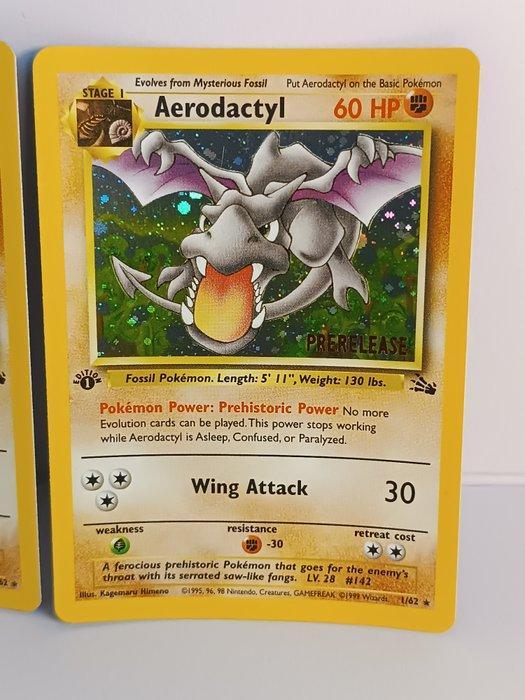 Pokémon - 2 Card - Aerodactyl First edition - WOTC - Fossil, Hobby en Vrije tijd, Verzamelkaartspellen | Pokémon