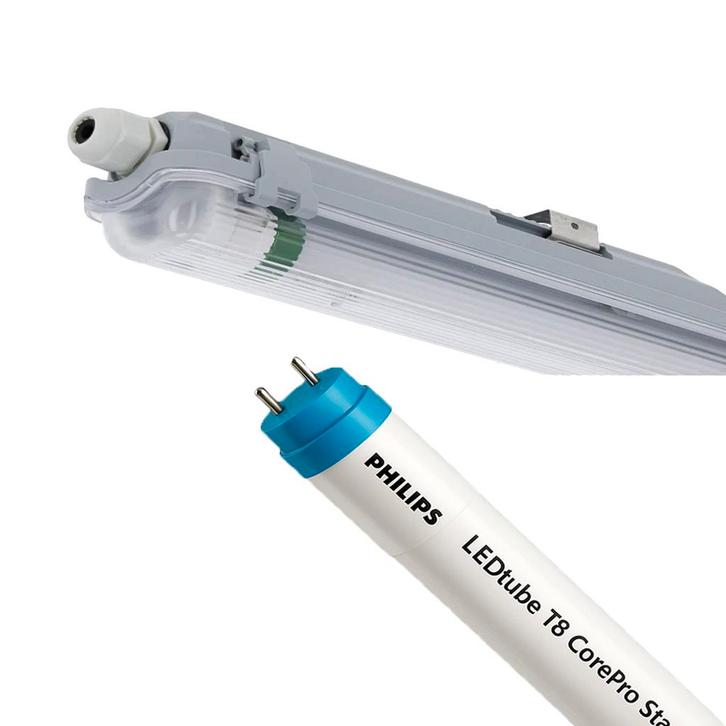 Complete TL armatuur 150cm | Enkel | Incl. PHILIPS TL Buis, Zakelijke goederen, Kantoor en Winkelinrichting | Magazijn, Stelling en Opslag