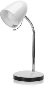 Tafellamp - Bureaulamp - Tafellamp slaapkamer - Wit - Aigost, Huis en Inrichting, Lampen | Tafellampen, Verzenden, Zo goed als nieuw