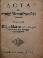 Nicolaas Grevinchoven - Acta van eenige remonstrantsche