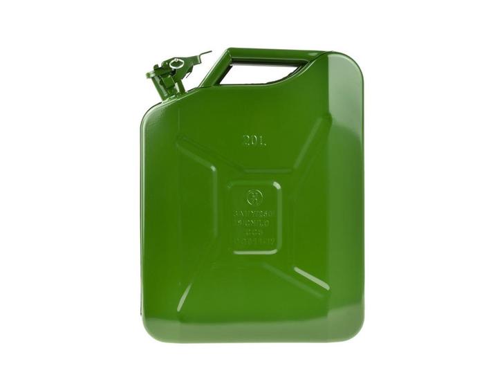 Stalen Jerrycan - 20 Liter - Vloeistoftank - Benzinekan - Vl, Auto diversen, Overige Auto diversen, Ophalen of Verzenden