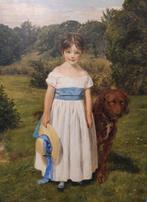 James Archer Edinburgh (1823-1904) - Girl with an Irish, Antiek en Kunst, Kunst | Schilderijen | Klassiek