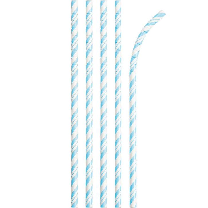 Blauwe Rietjes Gestreept 24st, Hobby en Vrije tijd, Feestartikelen, Nieuw, Verzenden