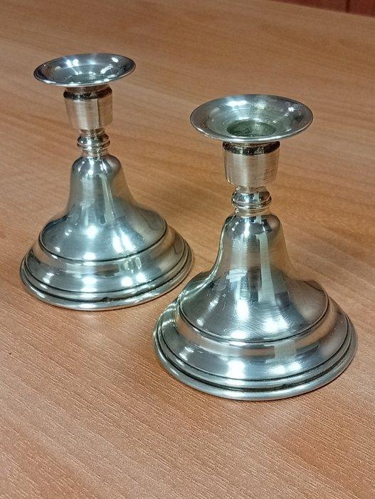 Taperstick (kleine blaker met een dunne pijp) (2) - Zilver -, Antiek en Kunst, Antiek | Goud en Zilver