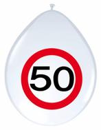 Ballonnen 50 Jaar Verkeersbord 30cm 8st, Hobby en Vrije tijd, Feestartikelen, Verzenden, Nieuw
