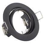 Spot Armatuur GU10 - Inbouw Rond - Zwart- Kantelbaar Ø83mm, Huis en Inrichting, Lampen | Spots, Metaal of Aluminium, Nieuw, Ophalen of Verzenden