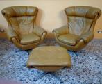 Carter West Chair - Paar vintage fauteuils en poefs