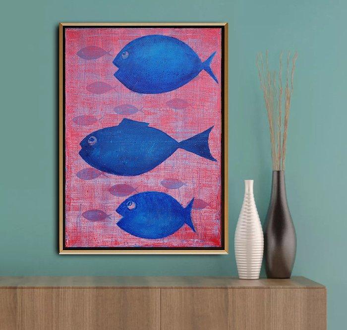 Denis Kuvayev (1971) - Procession of Fish, Antiek en Kunst, Kunst | Schilderijen | Modern