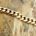 18 Krt. Gouden gourmet schakel armband | 20,5 cm, Sieraden, Tassen en Uiterlijk, Armbanden, Ophalen of Verzenden, Gebruikt, Overige kleuren