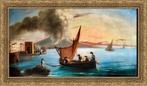 School of Posillipo (XIX) - Fisherman in the Bay of Naples, Antiek en Kunst, Kunst | Schilderijen | Klassiek