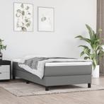 vidaXL Boxspring bed 90x200 cm stof donkergrijs, 90 cm, Eenpersoons, Verzenden, Nieuw