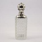 Reukflacon met zilveren dop, manchet en origineel zilveren, Antiek en Kunst