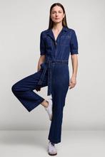 -30% Summum  Summum 4s2555-5155 slim fit jumpsuit comfi stre, Kleding | Dames, Jumpsuits, Verzenden, Nieuw, Blauw