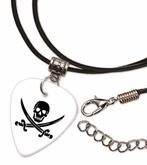 Doodshoofd plectrum ketting, sleutelhanger of oorbellen, Nieuw, Ophalen of Verzenden