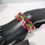Joan Rivers - Verguld - Armband - Spectaculair rood kristal, Antiek en Kunst
