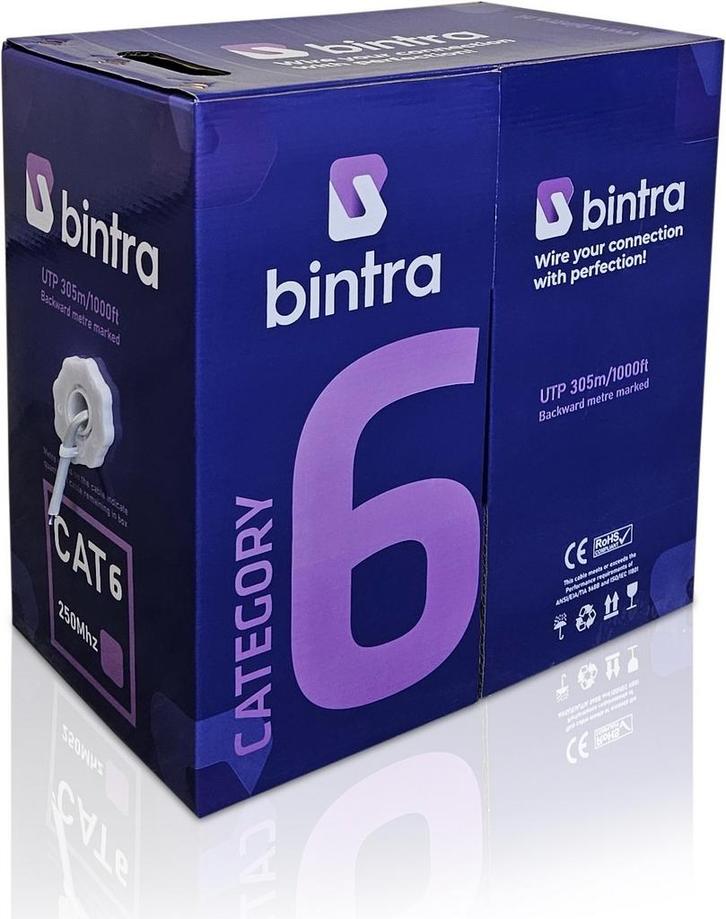 UTP CAT6 stug 305M CCA (netwerkkabel op rol), Computers en Software, Pc- en Netwerkkabels, Nieuw, Ophalen of Verzenden