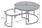 Design salontafel set van 2 ELEGANCE 70cm zwart grijs marmer, Huis en Inrichting, Tafels | Salontafels, Nieuw, Ophalen of Verzenden