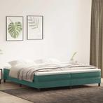 vidaXL Bed boxspring zonder matras 200x210 cm fluweel, Huis en Inrichting, Slaapkamer | Bedden, Verzenden, Nieuw, Groen, Stof